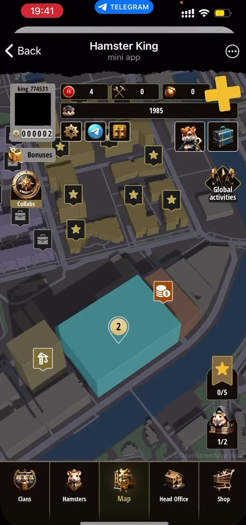 New York city game map in Hamster King