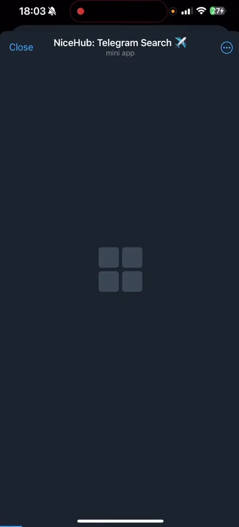 NiceHub app main screen with search categories